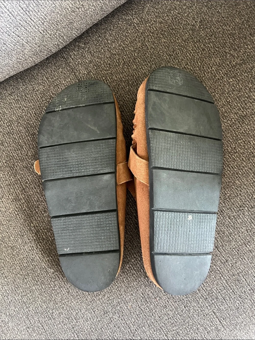 Free People women’s size 8.5 Brown Suede Buckle Slip-On Moccasins